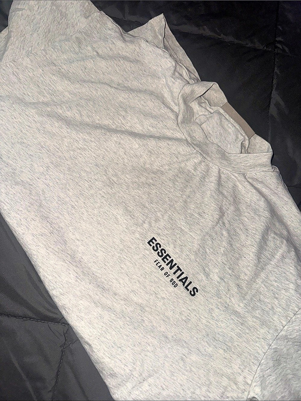 Fear of God Essentials Mock Neck T-Shirt Gray